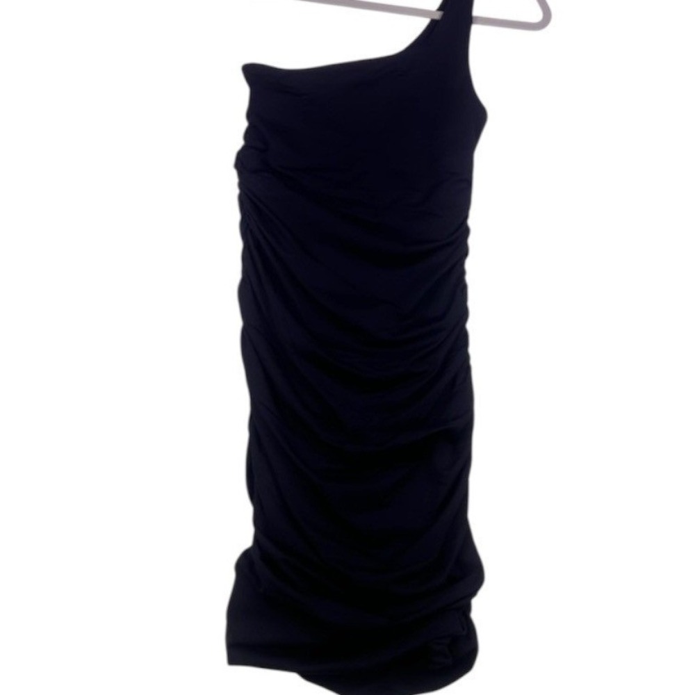 Babaton (Aritzia) One‎ Shoulder Ruched Bodycon Dress Black Size S NWOT